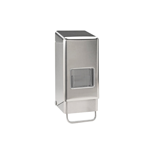 PEVAMAT SF - stainless steel dispenser for 1 l and 2 l soft drinks bottles, with lock, matt brushed